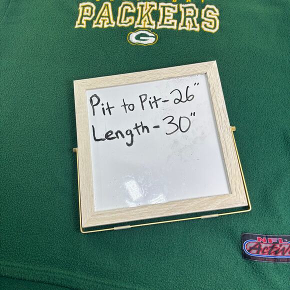 Vintage NFL Active Green Bay Packers Embroidered Hoodie Men's Fleece Sweatshirt - Picture 8 of 8